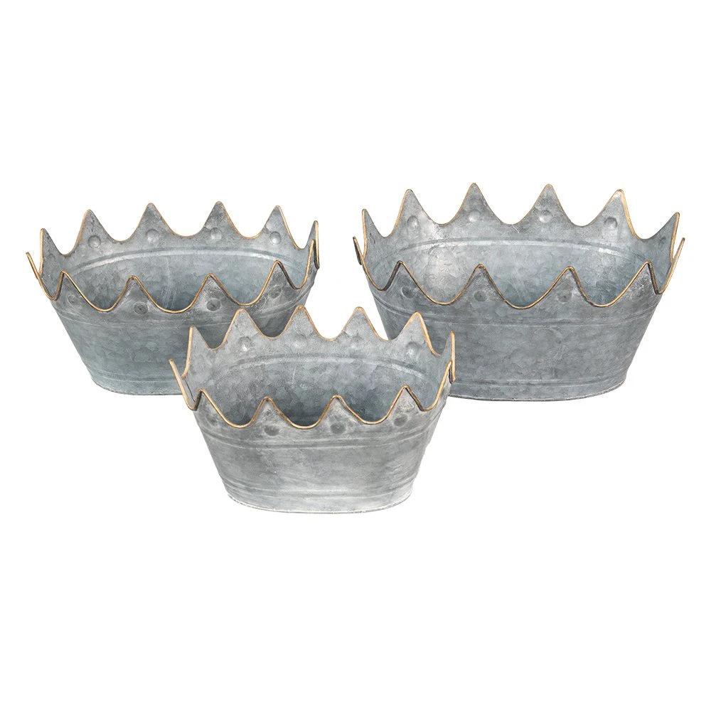 Dekorativer Pflanzenhalter (3) 40x27x19 / 34x23x18 / 29x22x16 cm von Clayre & Eef.