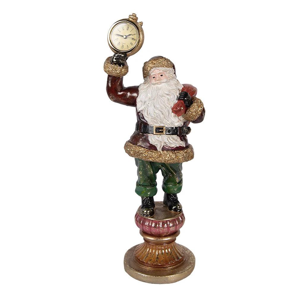Christmas Decoration Statue Santa Claus 15x13x39 cm Red Plastic by Clayre & Eef.