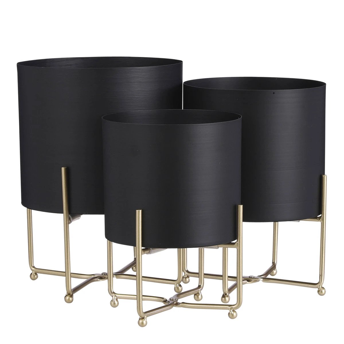 Plant stand set Aries Black by Mica Decorations