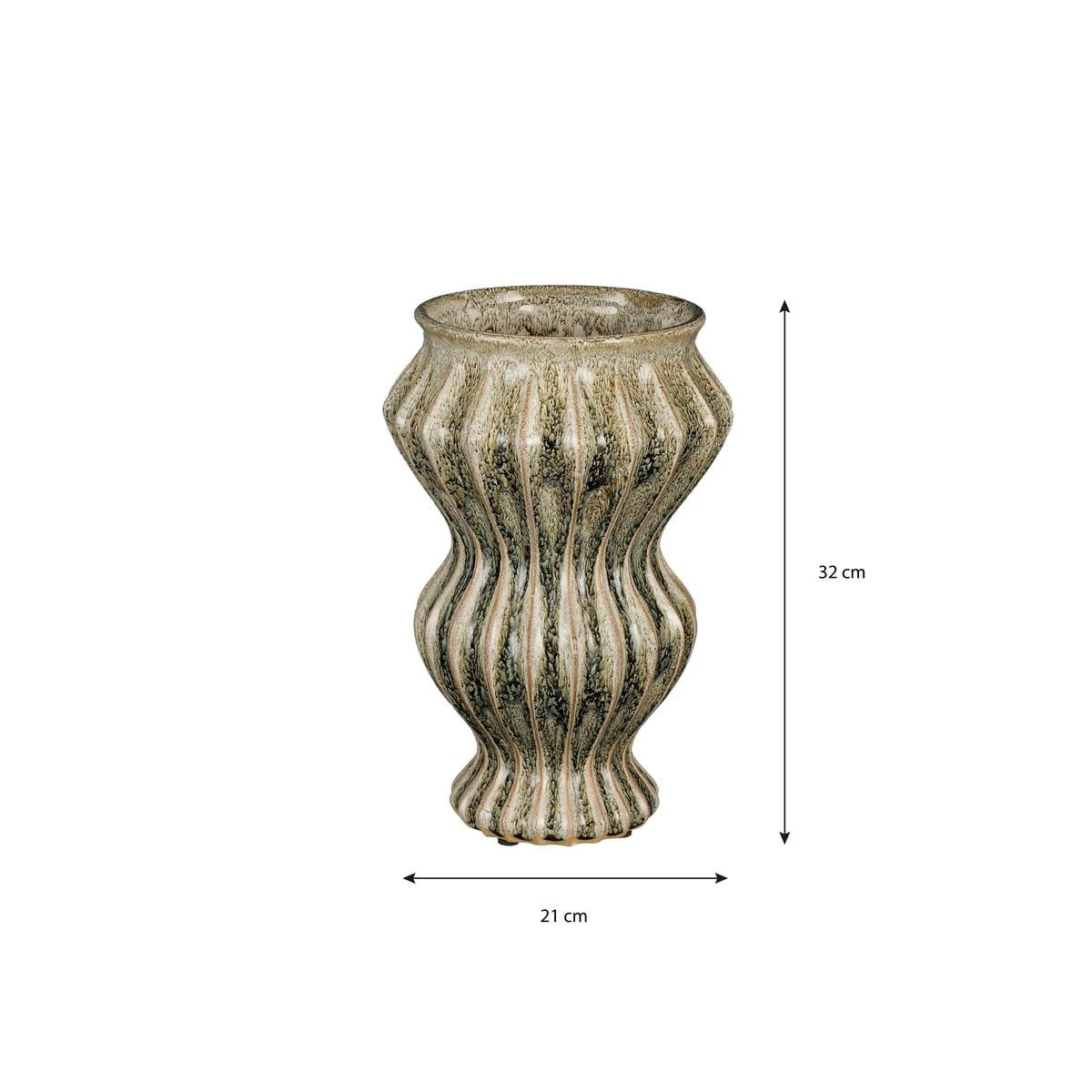 Vase Pippa Green by Mica Decorations