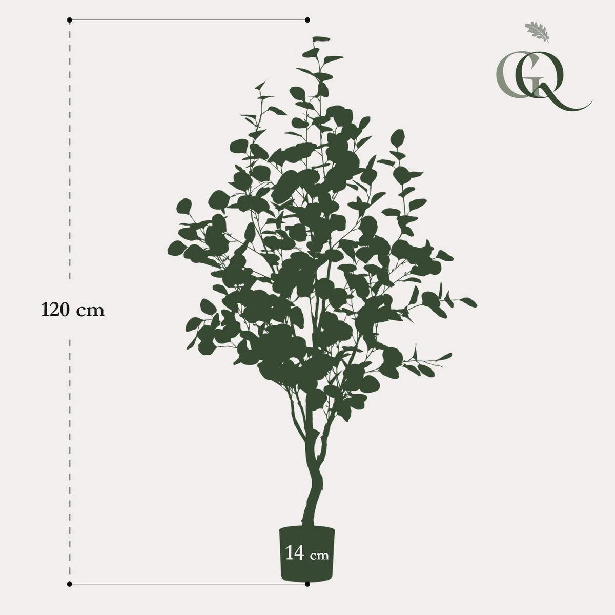 Artificial plant - Eucalyptus - Blue Gum tree - 120 cm by Green boutiQ