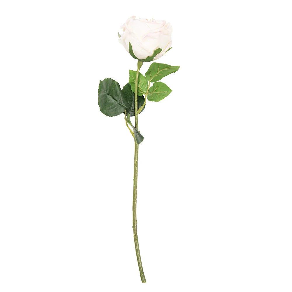 Artificial flower Rose 43 cm White Plastic by Clayre & Eef.