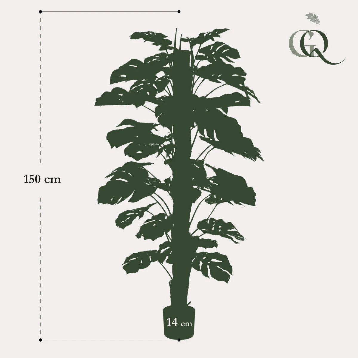 Monstera Deliciosa – Kunstpflanze – 150 cm von Green boutiQ