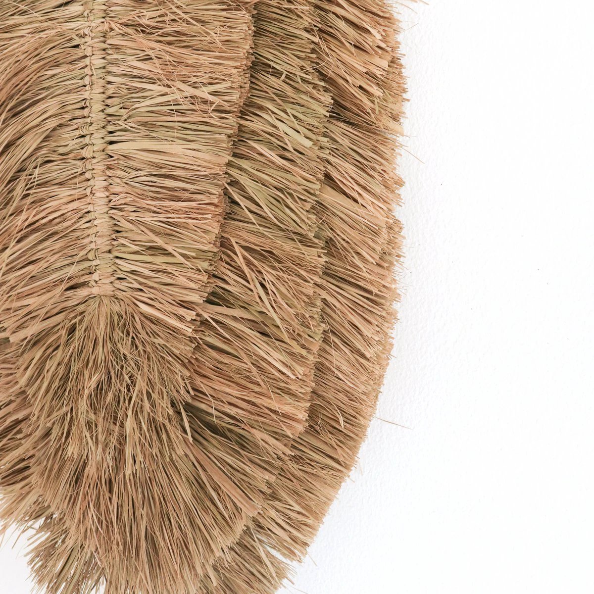 Tropical Wall Decor 50 cm Leaf-Shaped Handwoven from Raffia TIPIN by Soeji