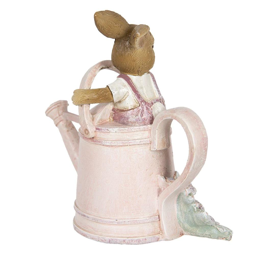 Image rabbit 10x6x11 cm pink plastic home accessories by Clayre & Eef.