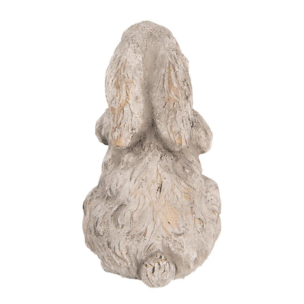 Decoration image rabbit 15 cm gray stone by Clayre & Eef.