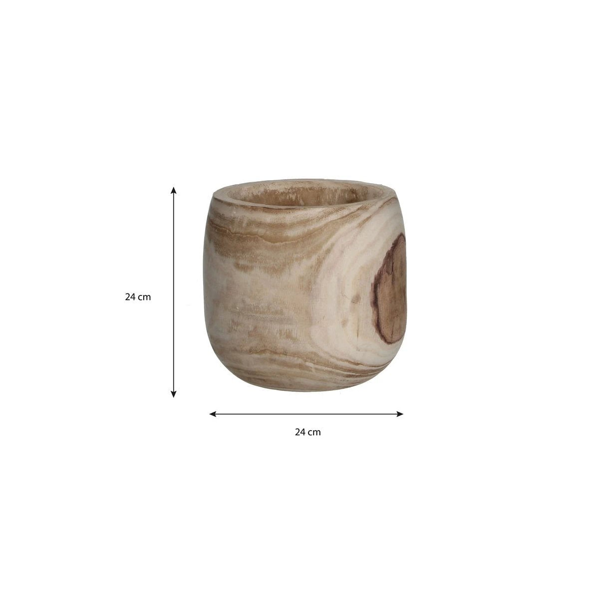 Flowerpot inside Pia Light brown by Mica Decorations