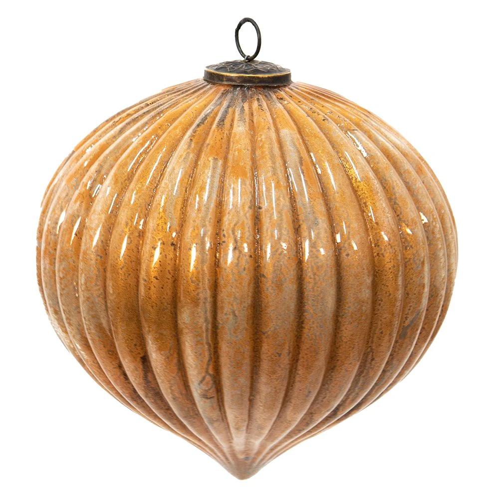 Christmas bauble XL Ø 25 cm gold -colored glass Christmas decoration by Clayre & Eef.