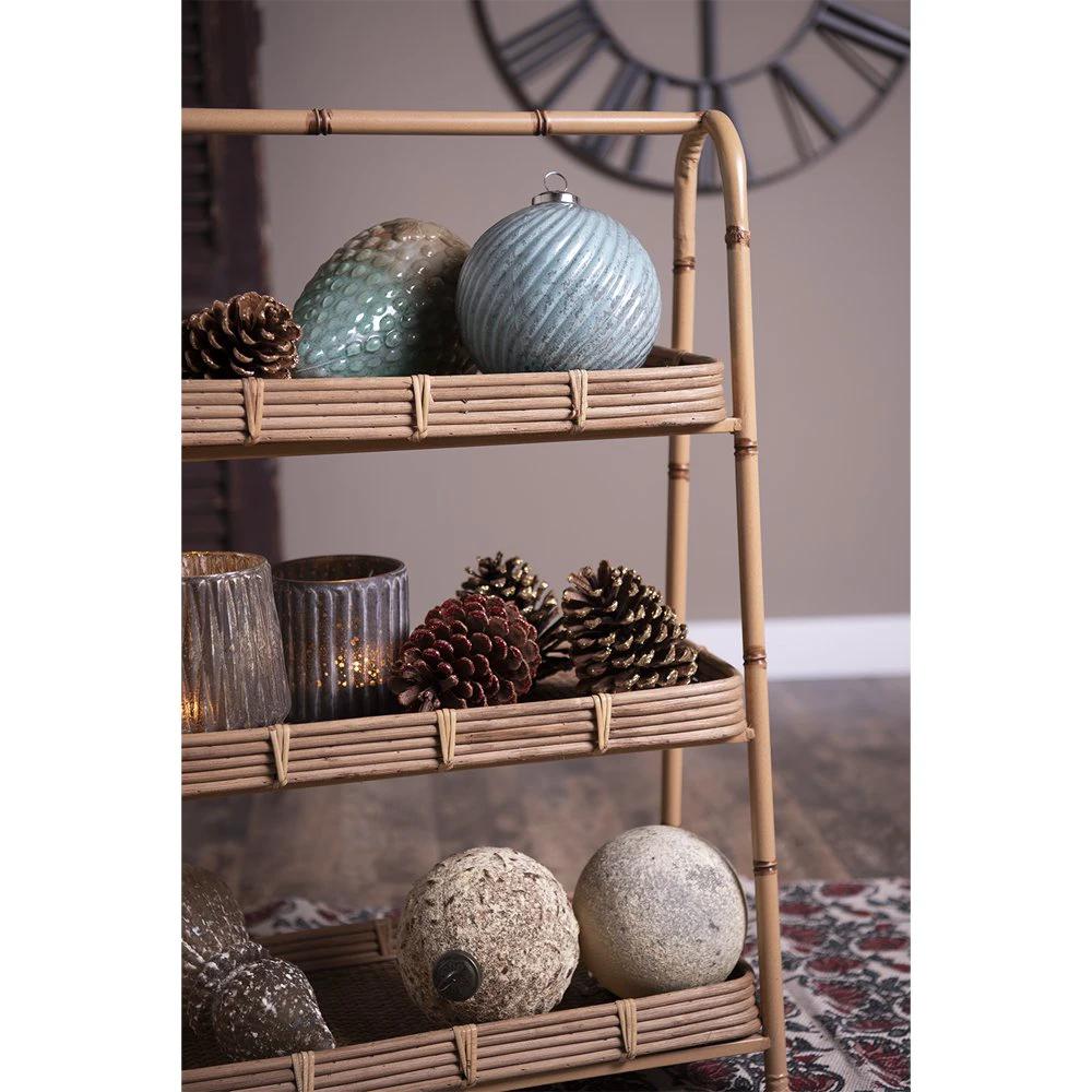 Weihnachtskugel XL Ø 11 cm Türkis Glas Weihnachtsdekoration von Clayre & Eef.
