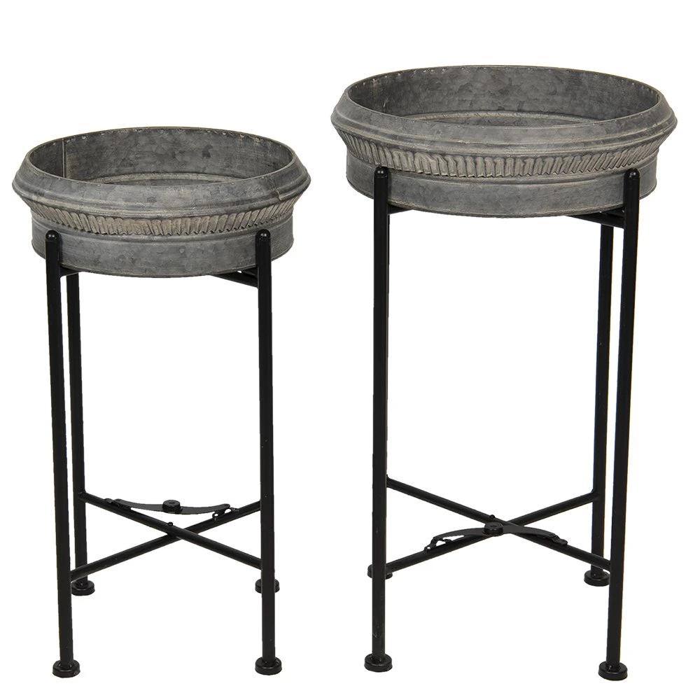 Pflanzenhalter stehend (2) Ø 40x68 / Ø 35x61 cm von Clayre & Eef.