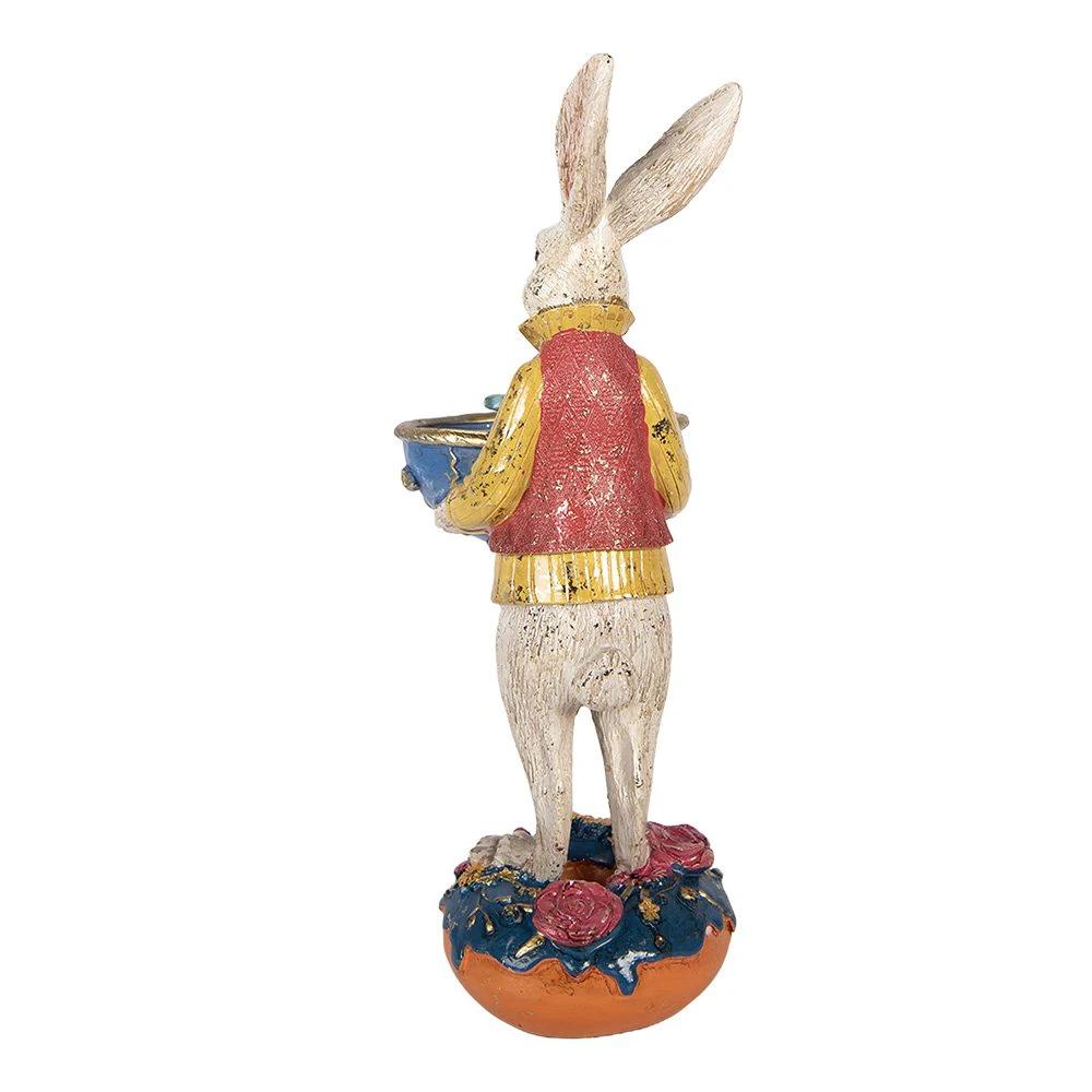 Decoration image rabbit 12x10x28 cm beige plastic by Clayre & Eef.