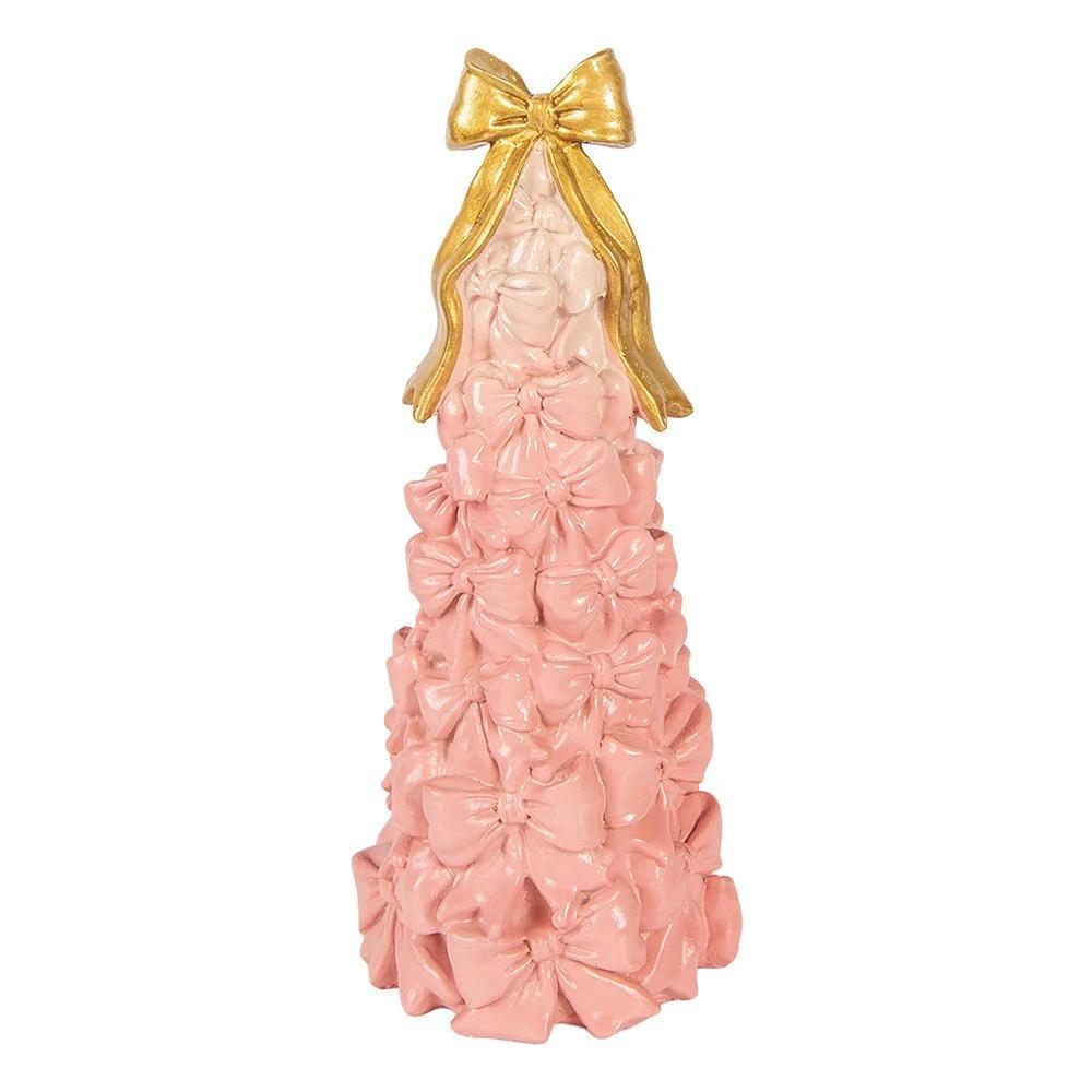 Decoration Image Cake Ø 12x29 cm Pink Plastic by Clayre & Eef.