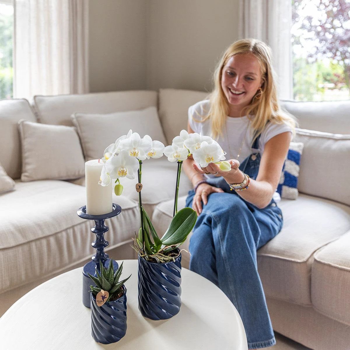 Kolibri Home | Candy sierpot | Hoog - Blue - Ø9cm by Kolibri Company