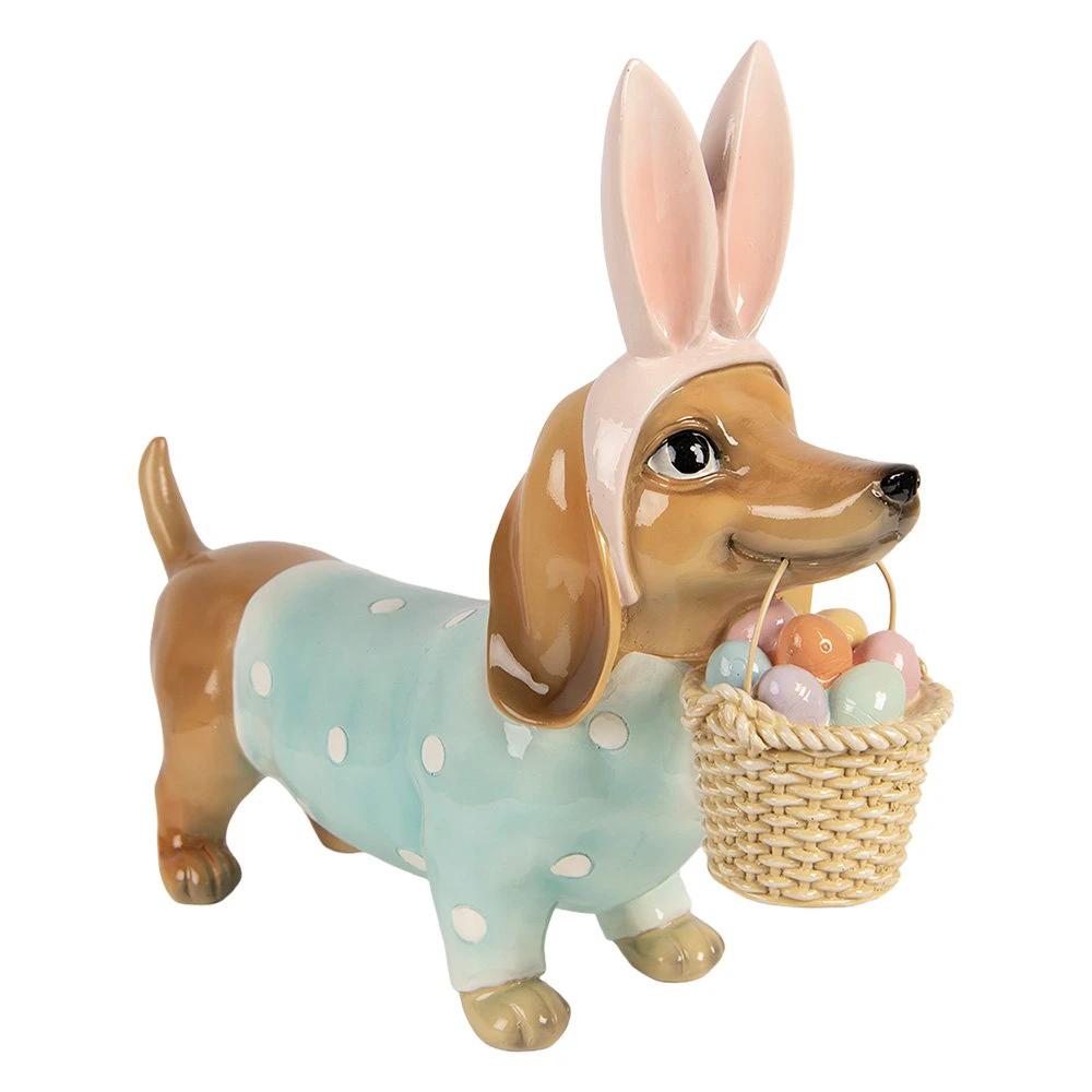 Dekorationsbild Hund 31x10x27 cm Braun Kunststoff von Clayre & Eef.