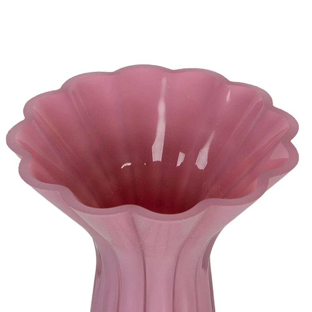 Vase Ø 14x23 cm Rosa Glas von Clayre & Eef.