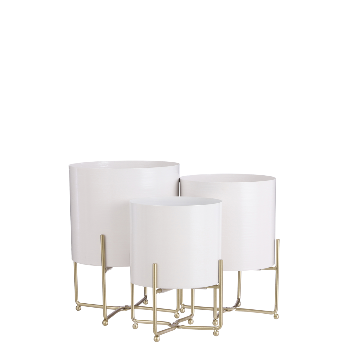 Plantenstandaard set Aries Wit by Mica Decorations