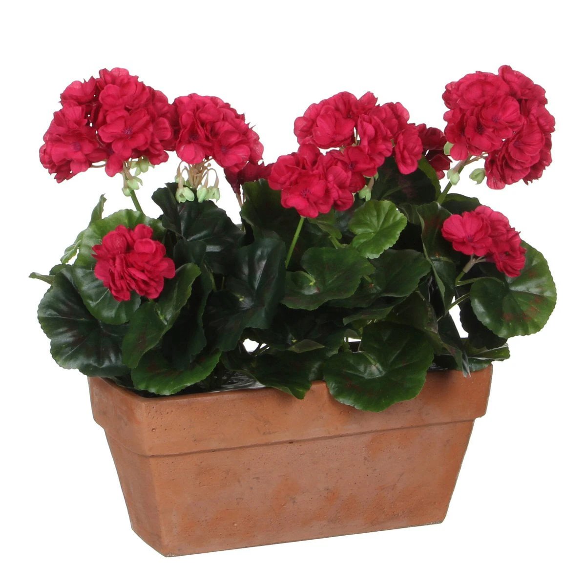 Artificial plant Geranium Dark pink by Mica Decorations