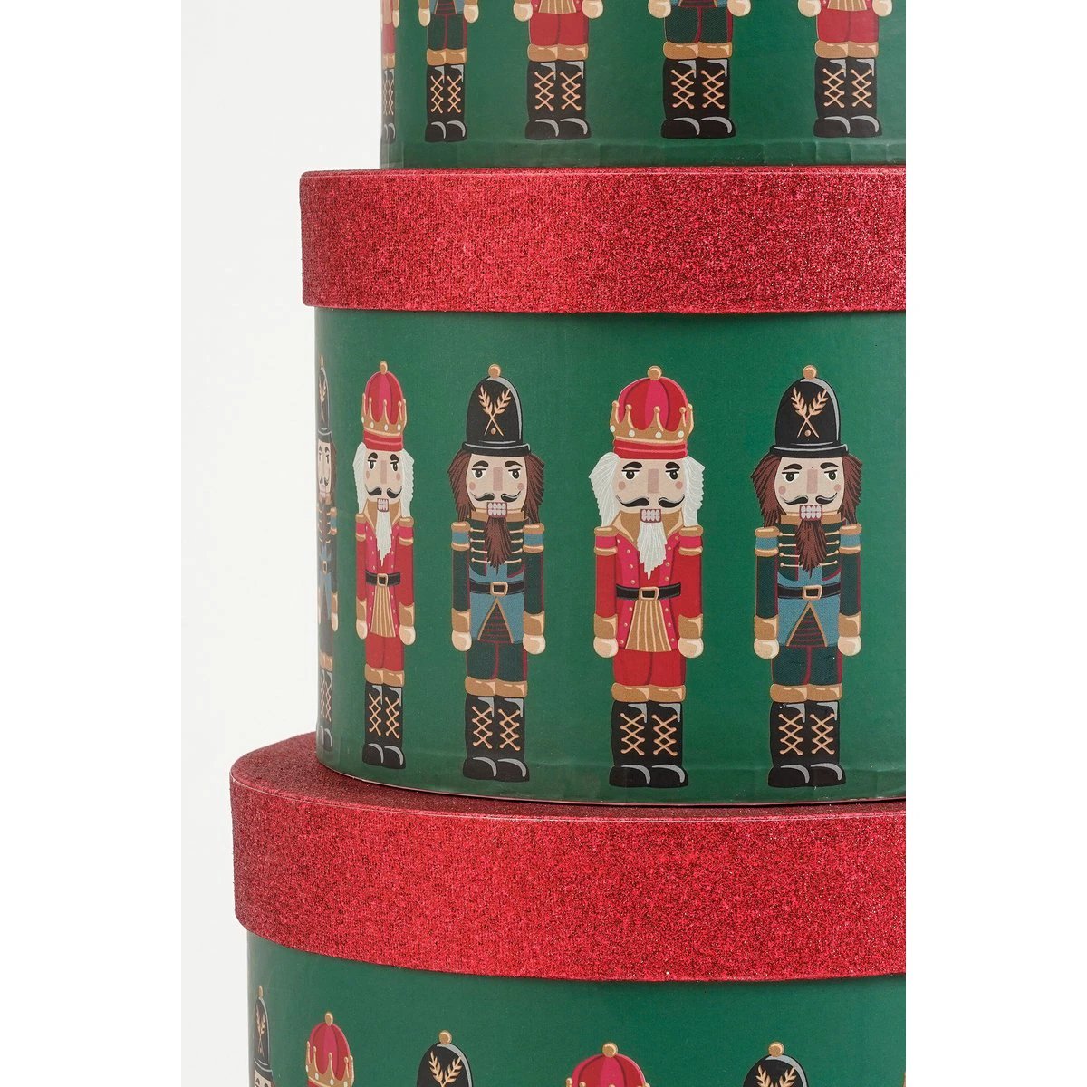 Christmas storage boxes set Green by Mica Decorations