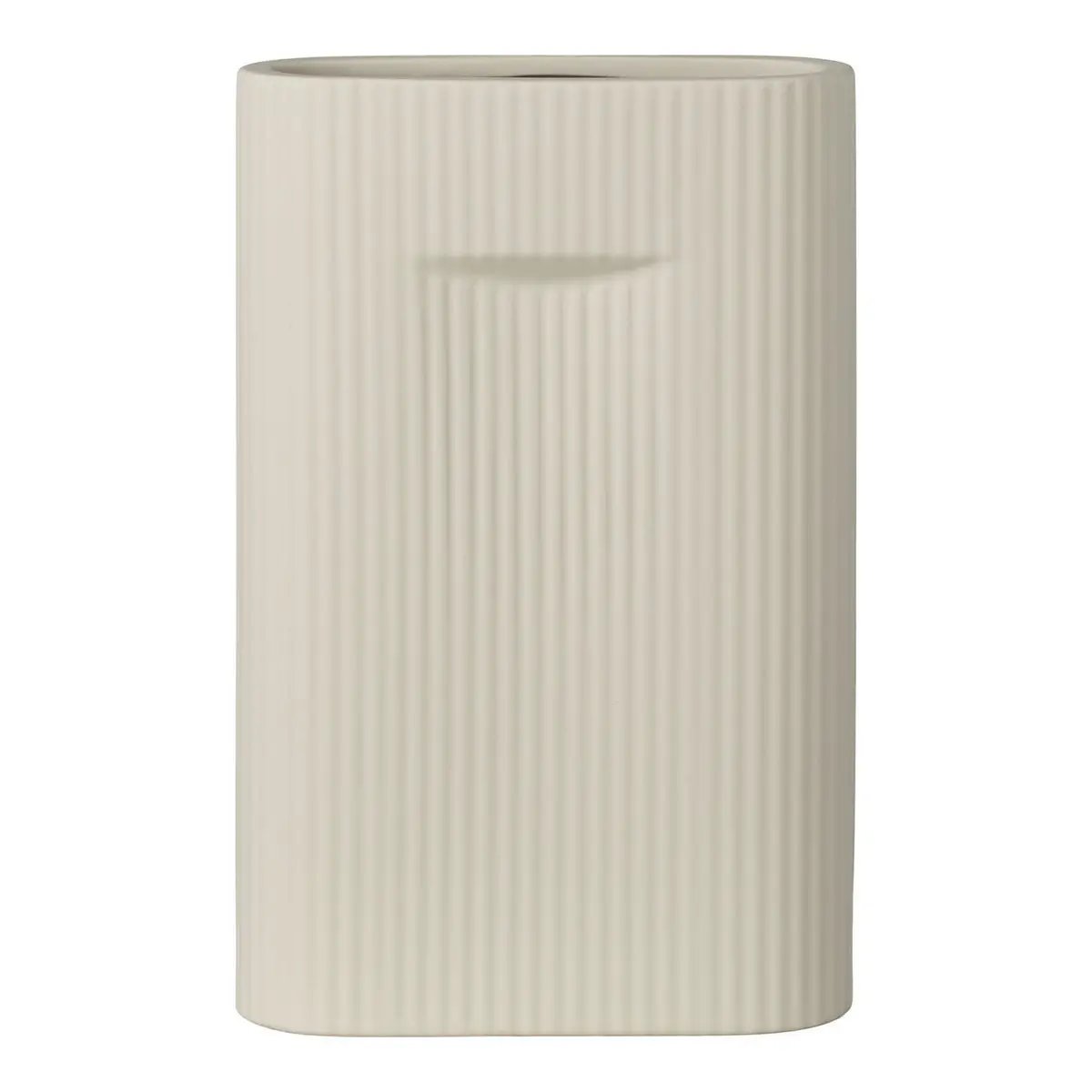 Vase - Vase in ceramic, grey, 16,5x6,5x26 cm by EMIRELLE