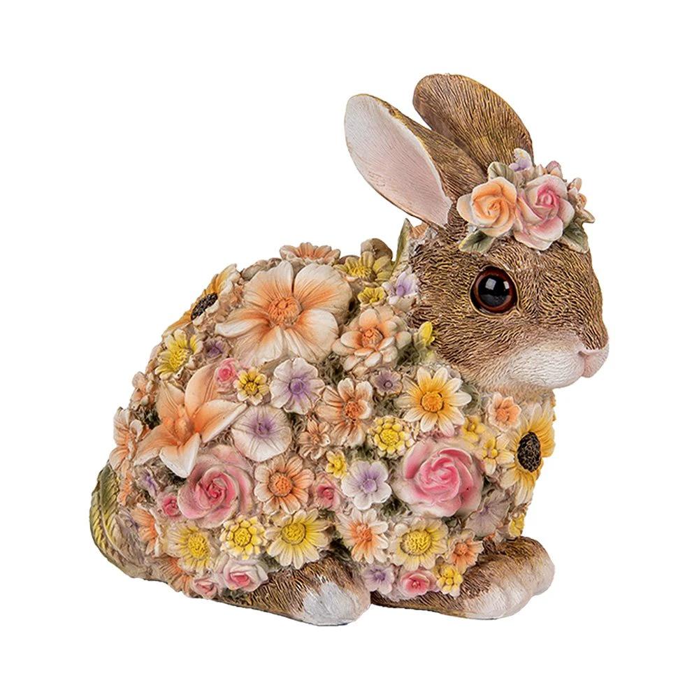 Decoration image rabbit 19x12x18 cm beige plastic by Clayre & Eef.