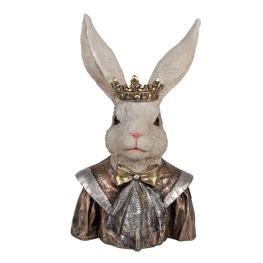 Hasenstatue 40 cm Beige Polyresin von Clayre & Eef.