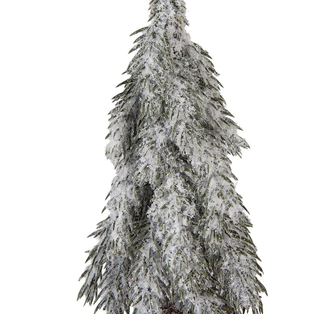 Mini Artificial Christmas Tree Ø 12x32 cm Green Wood by Clayre & Eef.