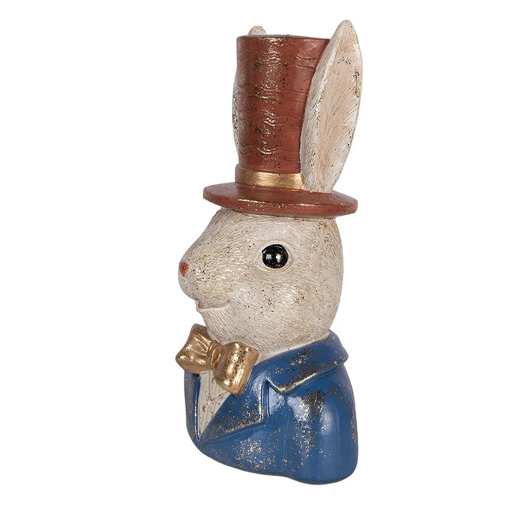 Decoration Statue Rabbit 17x13x29 cm Beige Plastic by Clayre & Eef.