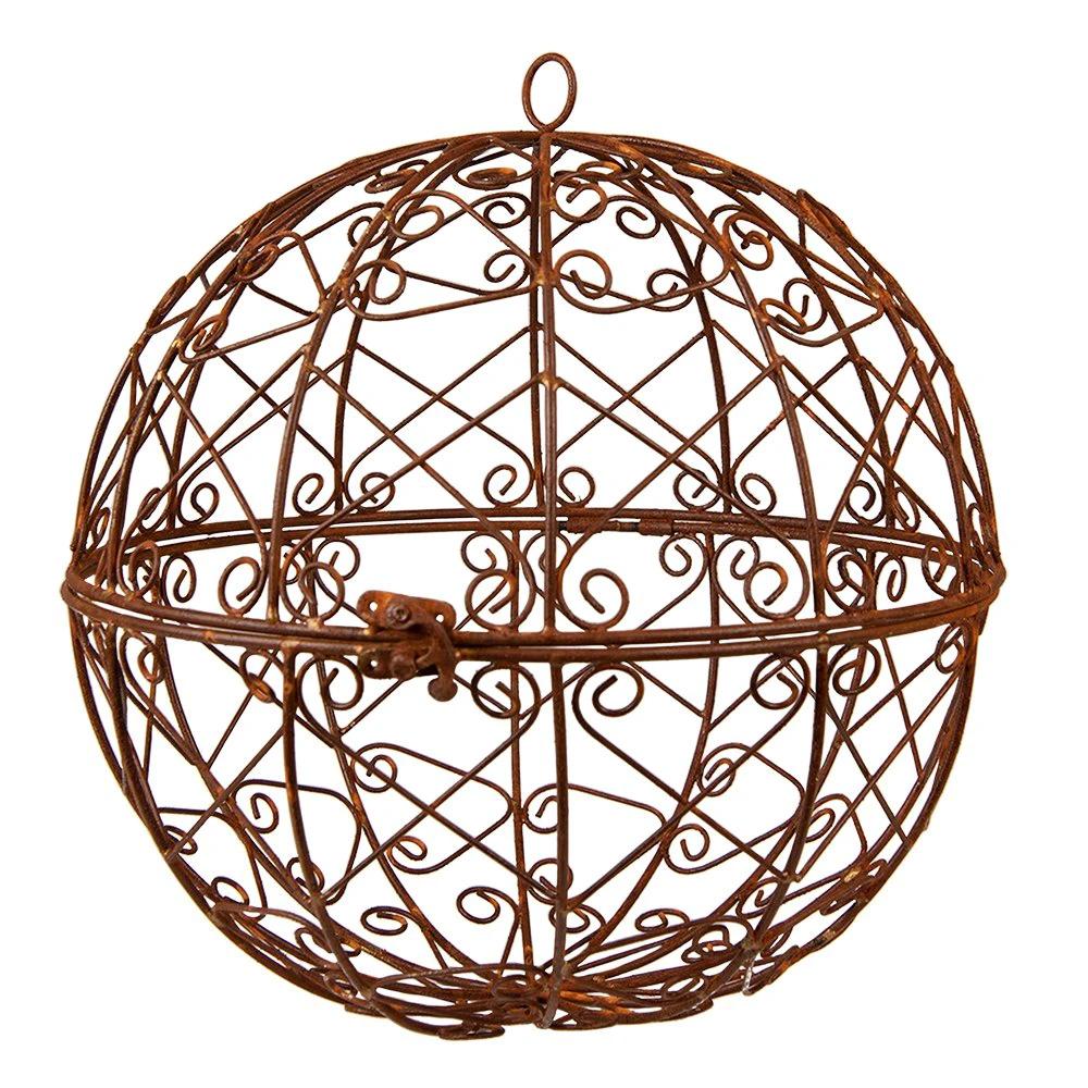 Dekorationskugel Ø 30 cm kupferfarben, Metalldekoration von Clayre & Eef.
