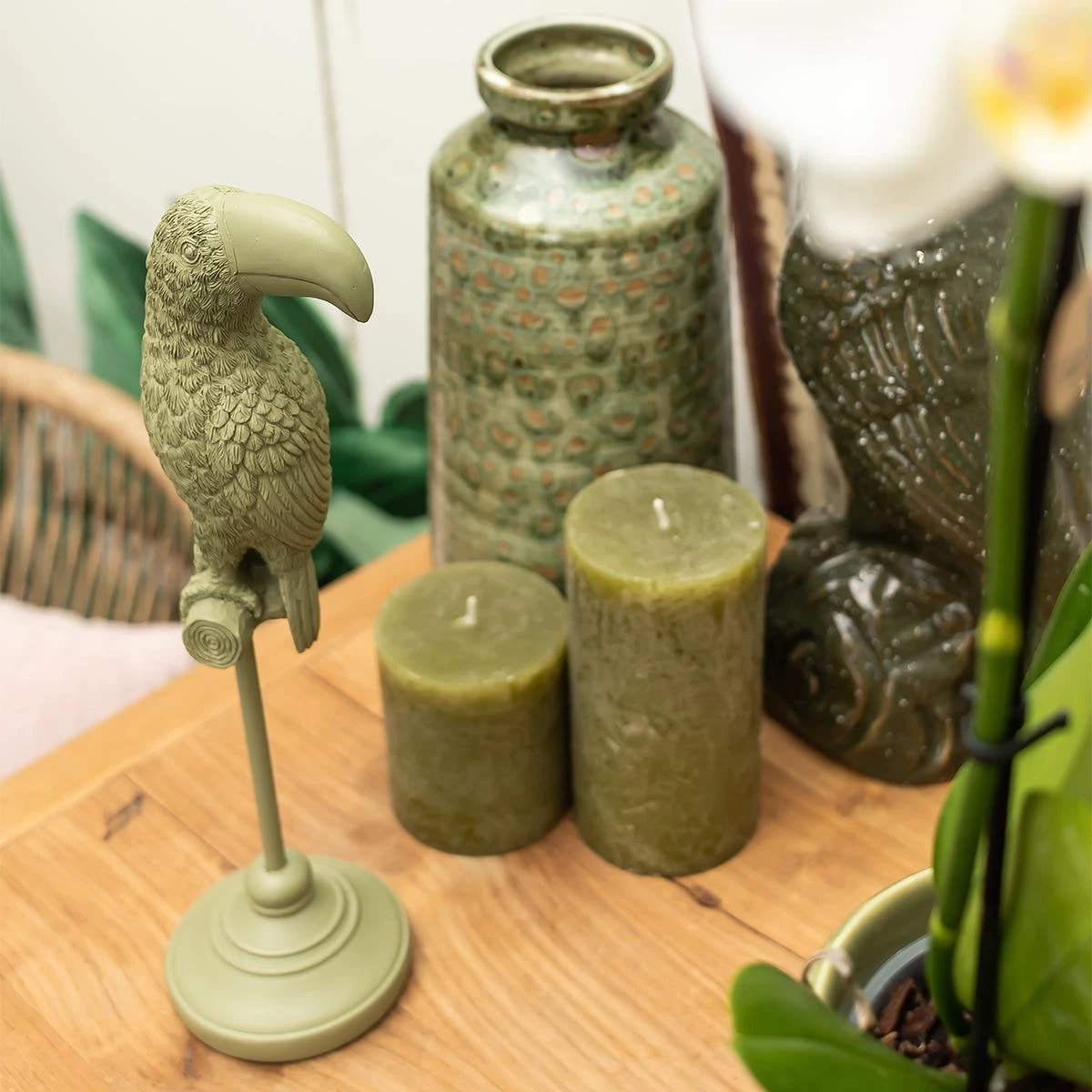 Hummingbird Home | Ornament - Decoration statue Toucan - Green by Kolibri Company