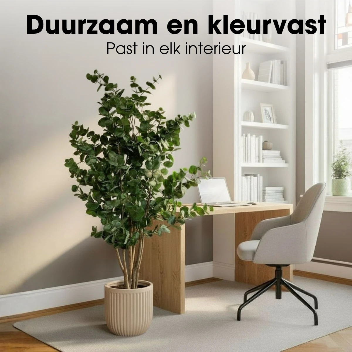 Artificial plant Eucalyptus tree Green by Mica Decorations