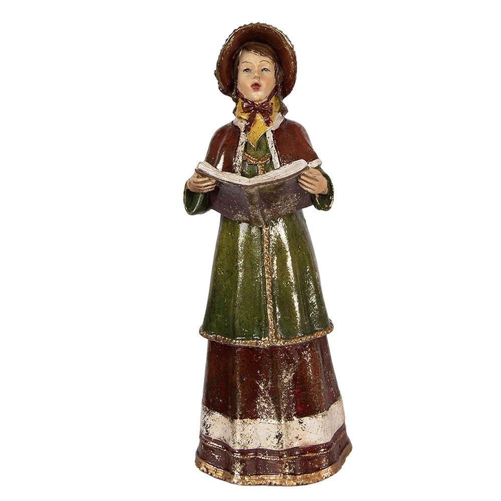 Christmas Decoration Statue Christmas Group 34/31/21/20 cm Red Plastic by Clayre & Eef.