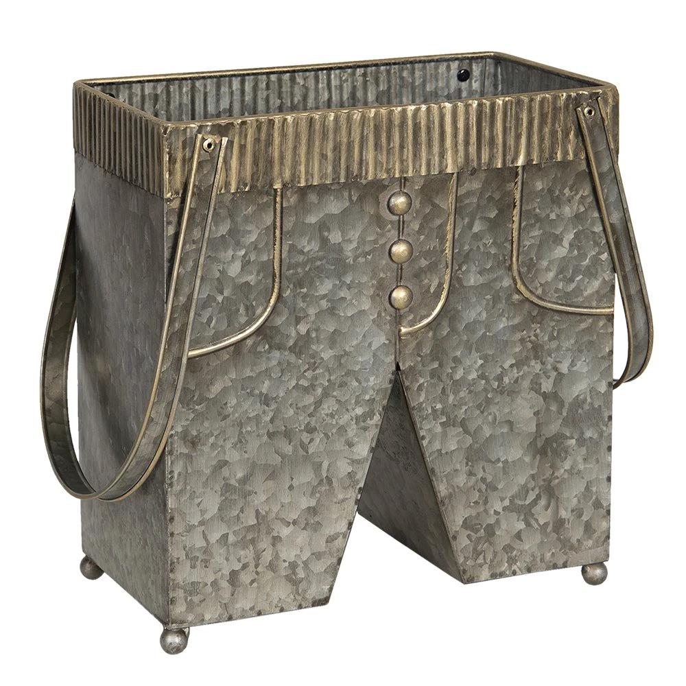 Pflanzenhalter 28x15x30/50 cm graues Eisen von Clayre & Eef.