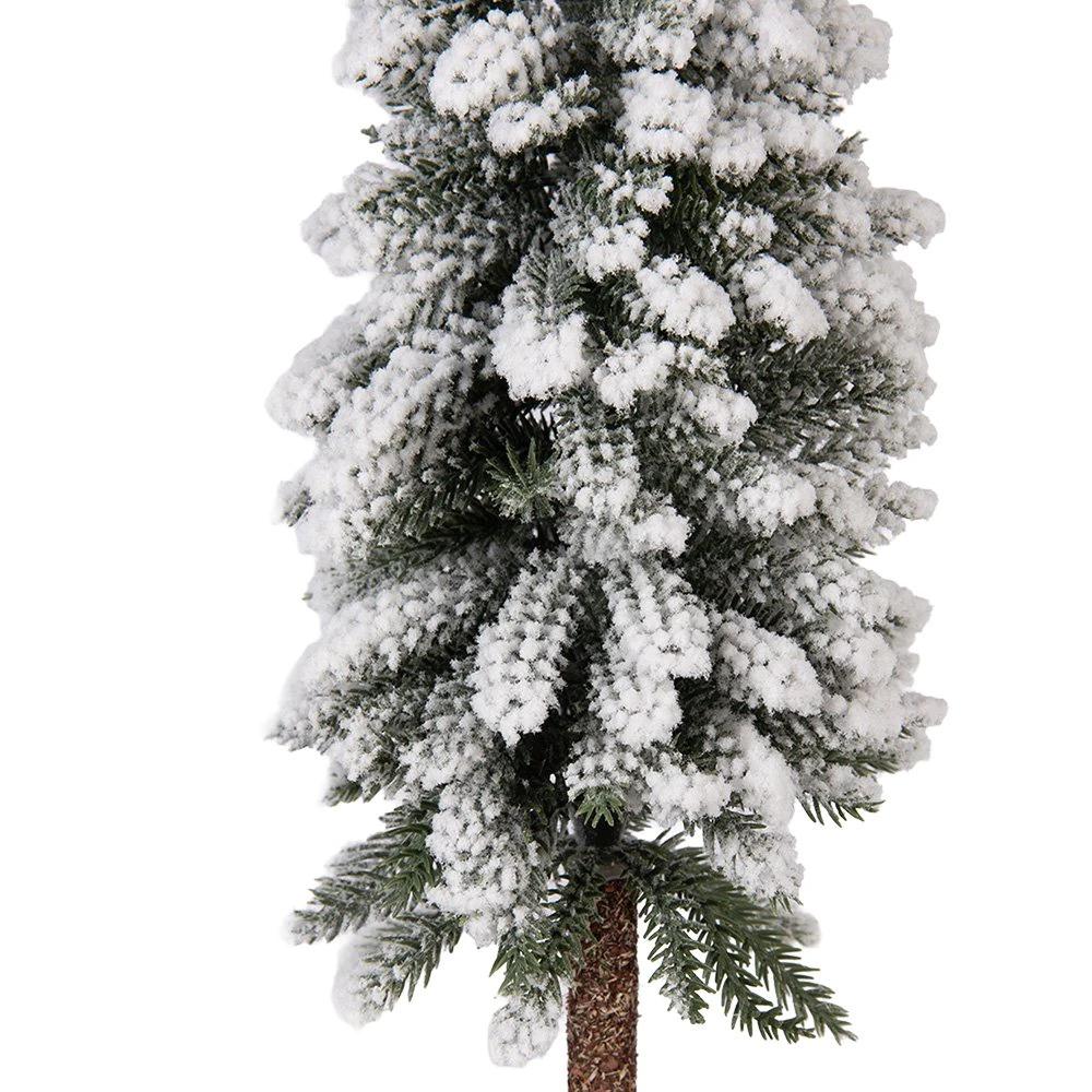 Mini Artificial Christmas Tree Ø 10x60 cm Green Wood by Clayre & Eef.