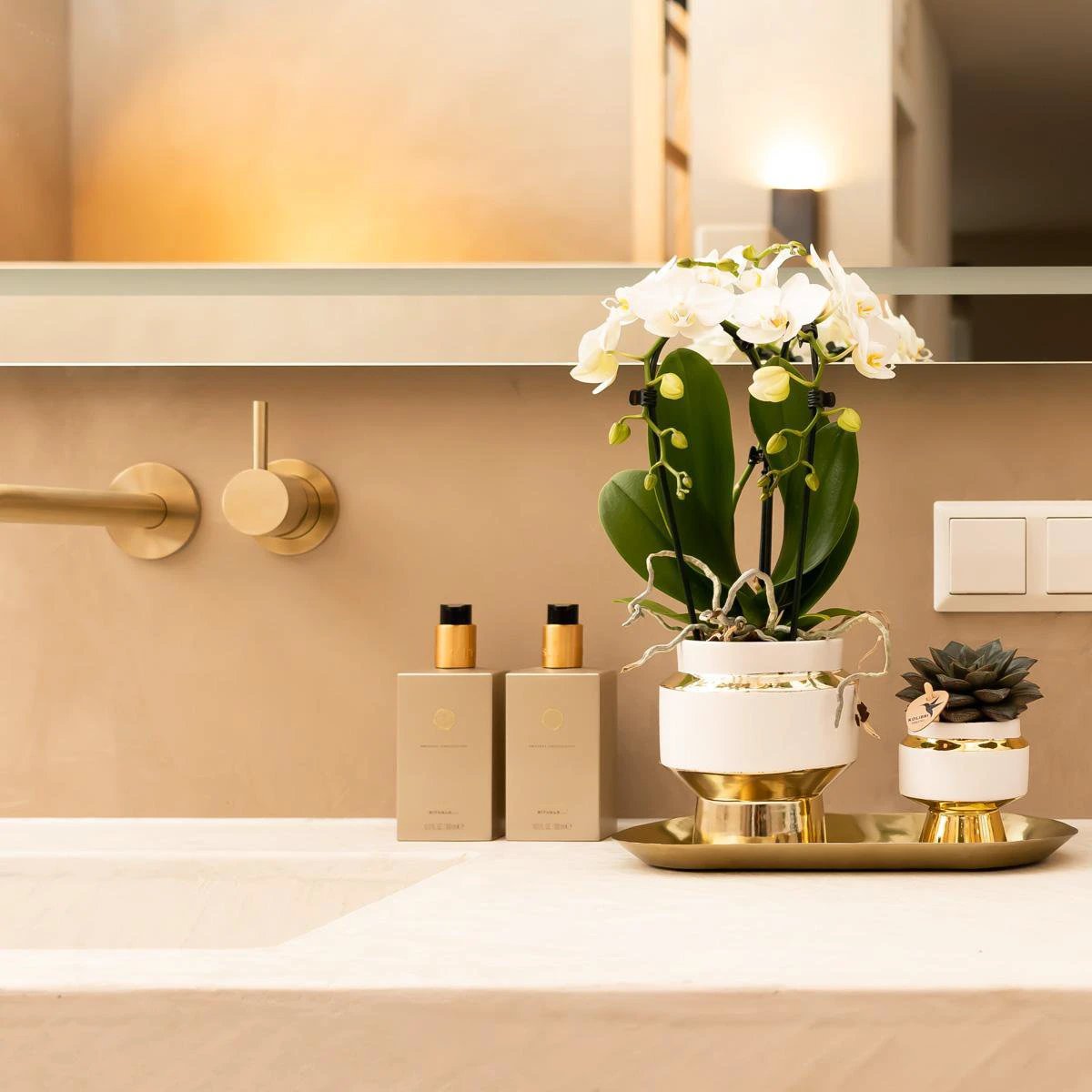 Kolibri Home | Plate oval - Ovale dienblad Ø30cm - Gold by Kolibri Company