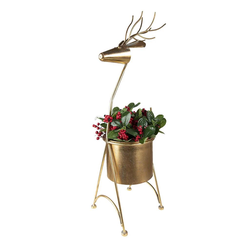 Decorative flower pot deer 29x22x78 cm by Clayre & Eef.