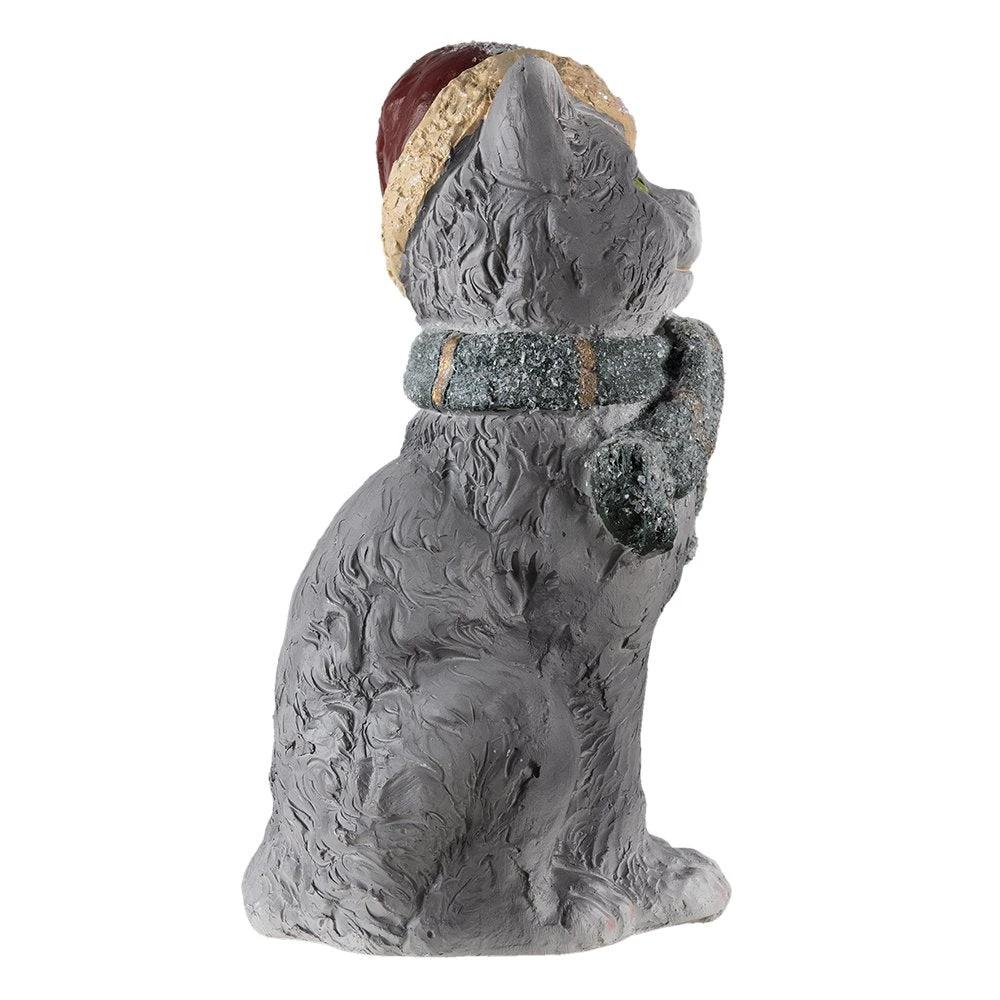 Dekorationsstatue grau, Polyresin 18x21x42 cm von Clayre & Eef.