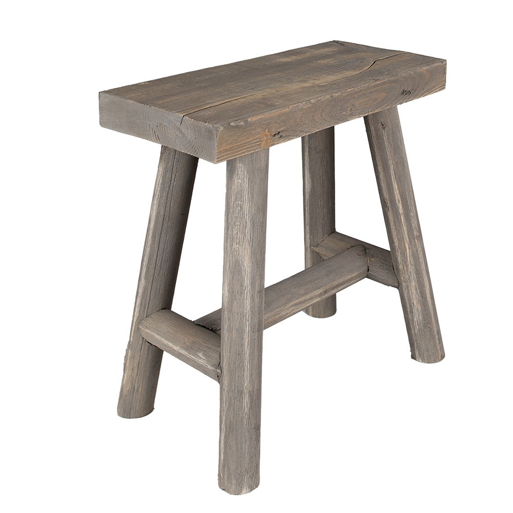 Plantentafel 38x18x38 cm Bruin Hout Kruk by Clayre & Eef.