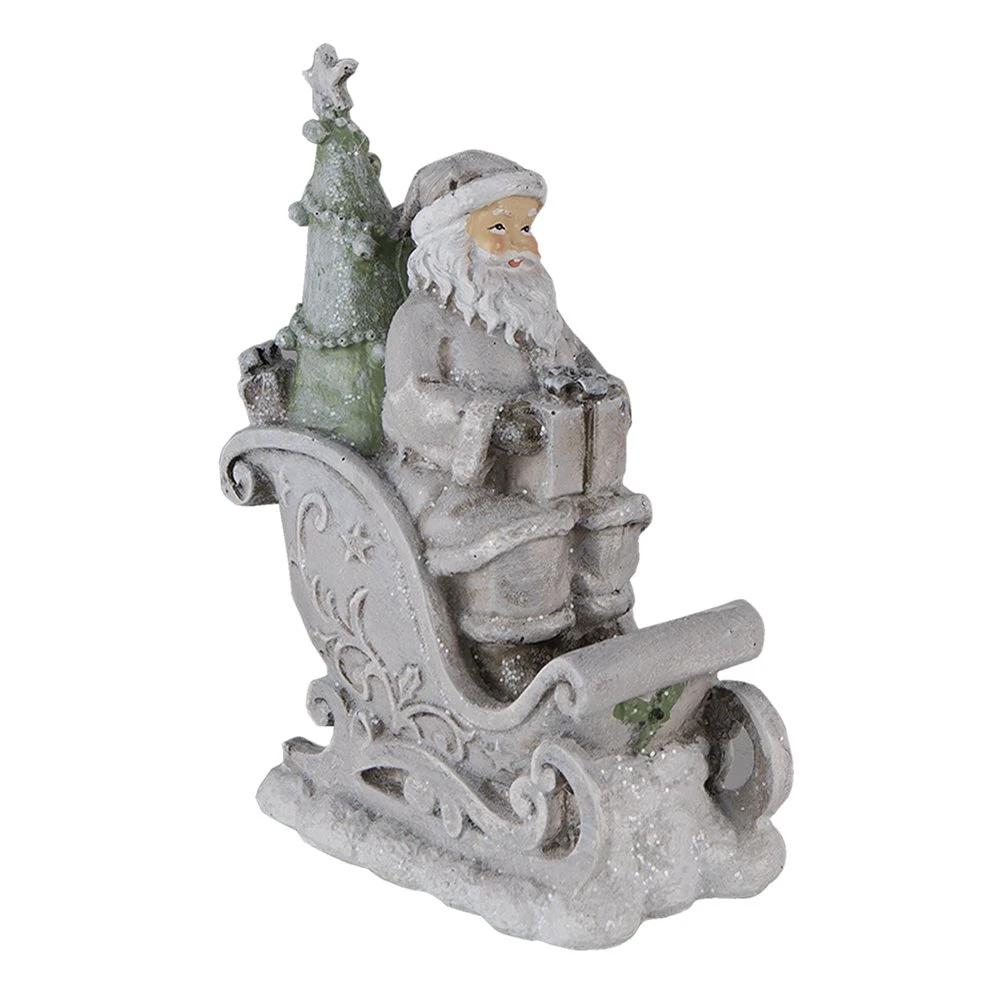 Decoration Santa in sleigh 10x6x13 cm by Clayre & Eef.