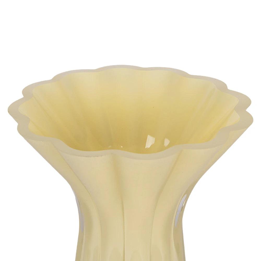 Vase Ø 14x23 cm Yellow Glass by Clayre & Eef.