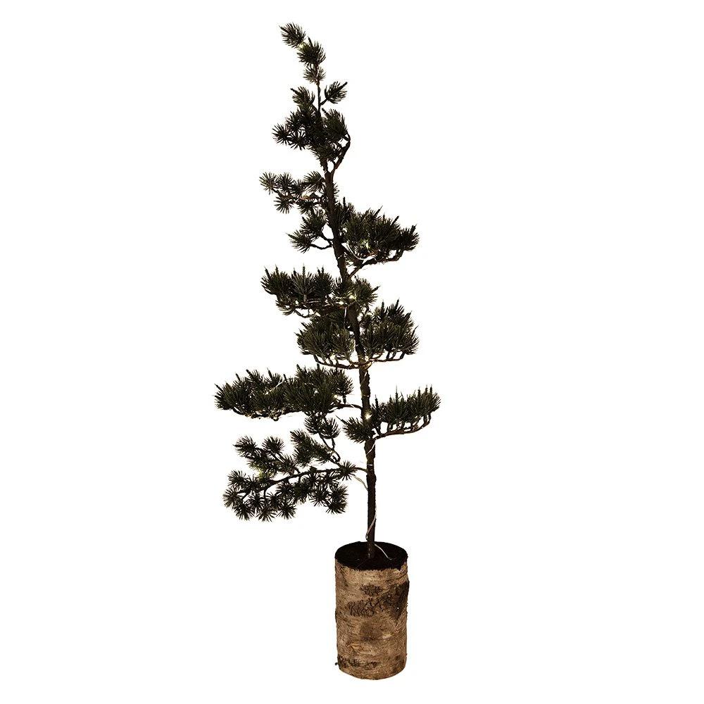 Mini Artificial Christmas Tree 35x35x100 cm / 3xAAA Green Wood by Clayre & Eef.
