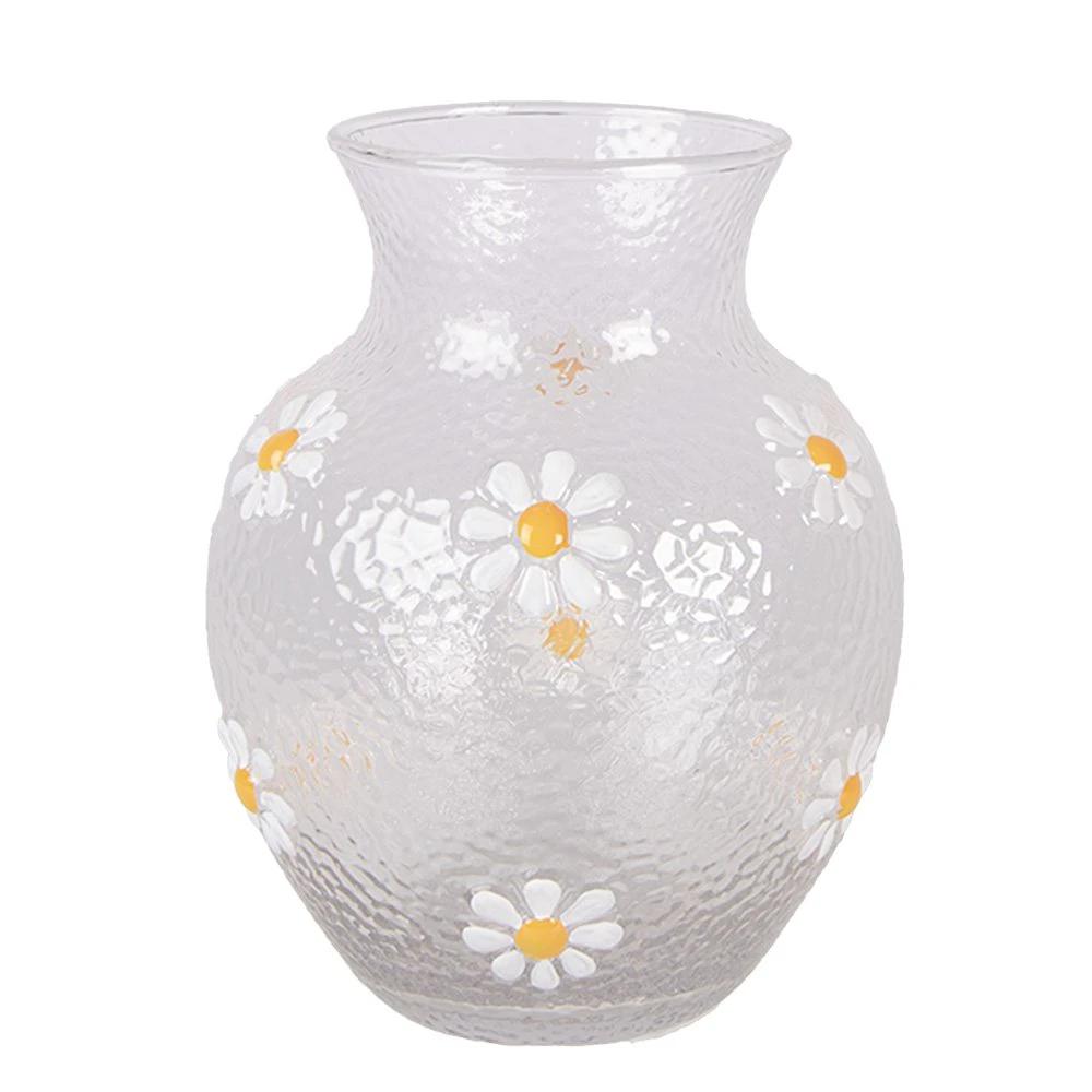 Vase Ø 13x16 cm Transparent Glass by Clayre & Eef.
