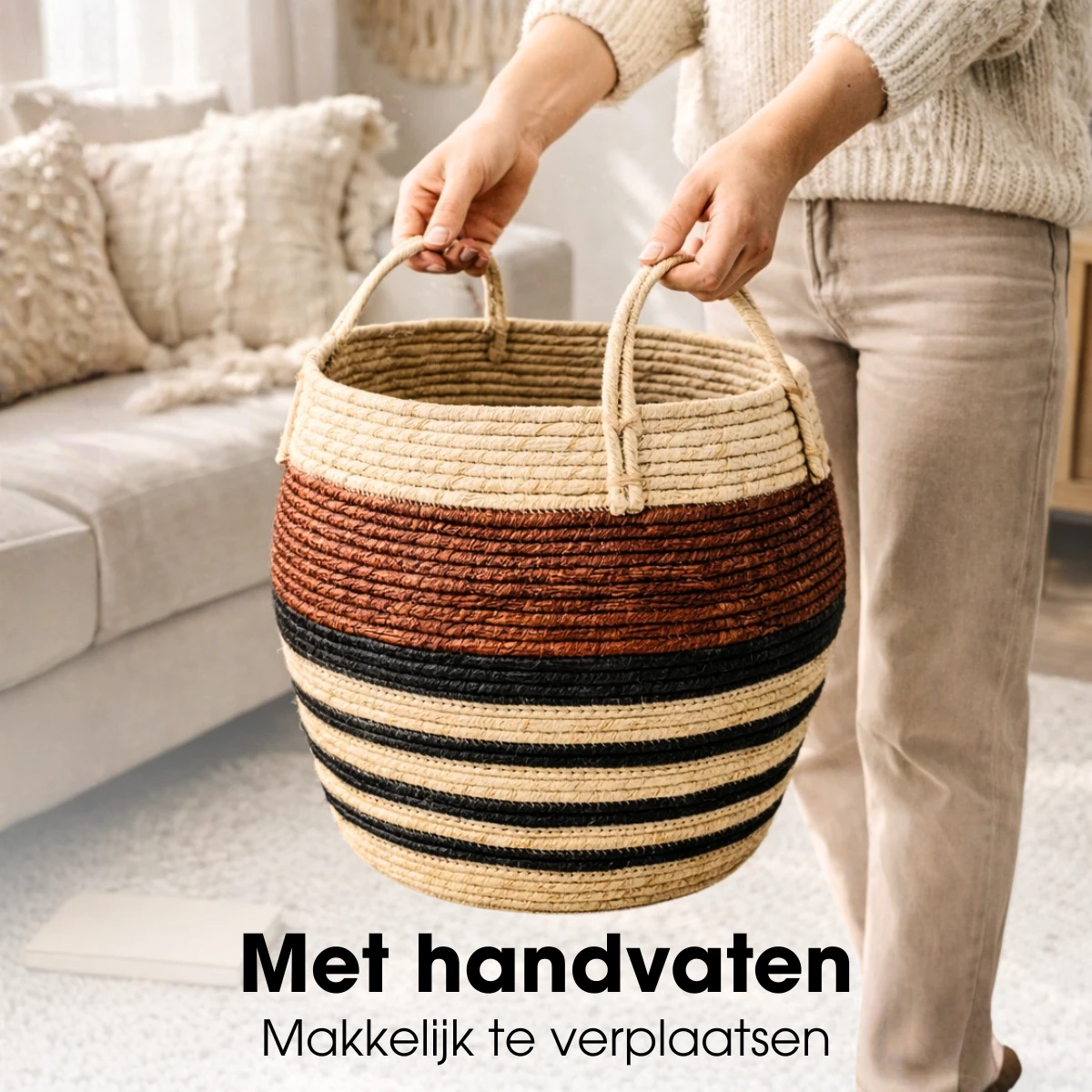 Storage basket set Brown by Mica Decorations