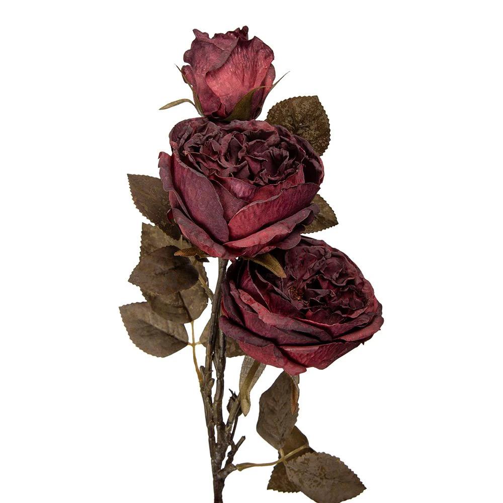 Artificial flower 70 cm red plastic by Clayre & Eef.