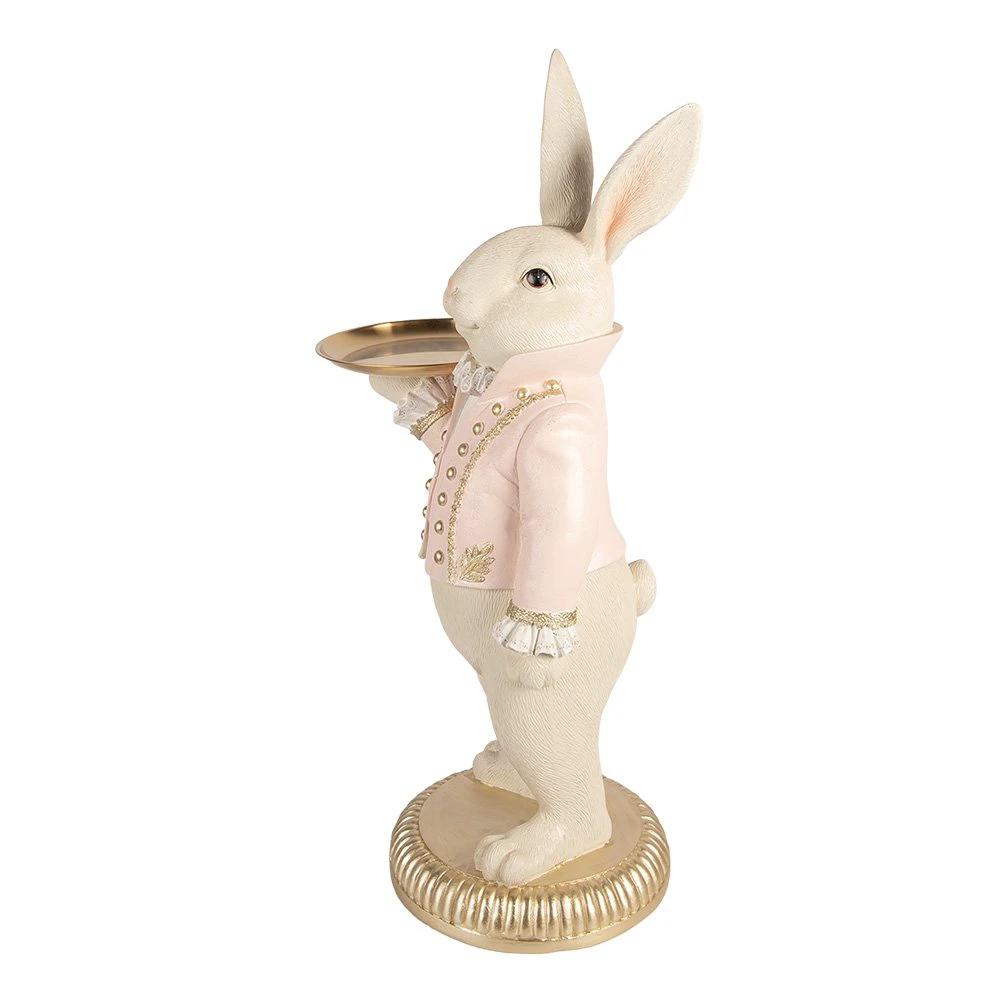Deko-Statue Hase 39x24x70 cm Beige Kunststoff von Clayre & Eef.