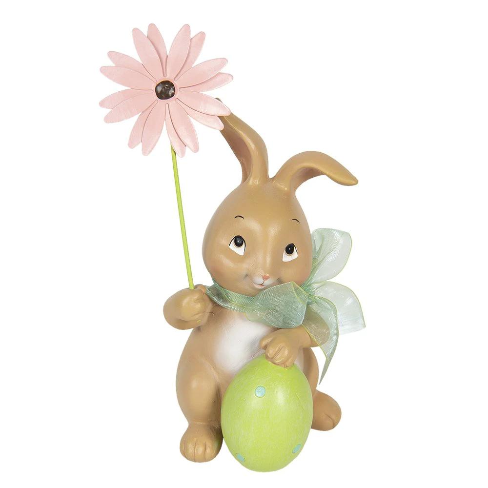 Dekorationshase mit Blume 9x9x17 cm von Clayre & Eef.