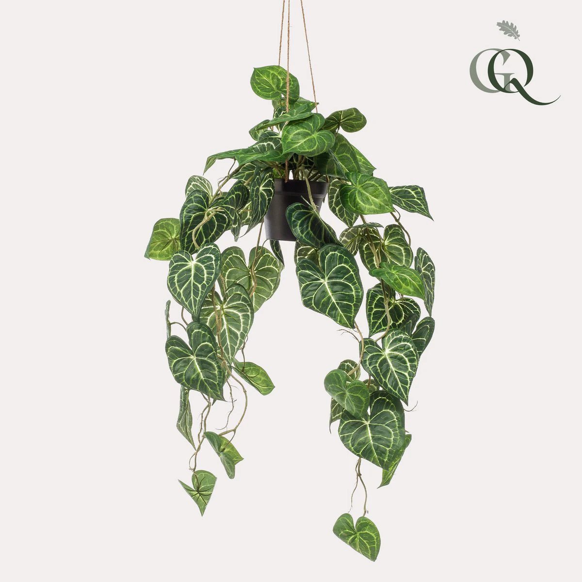 Kunstplant - Anthurium Clarinervium - Aderplant - 80 cm by Green boutiQ