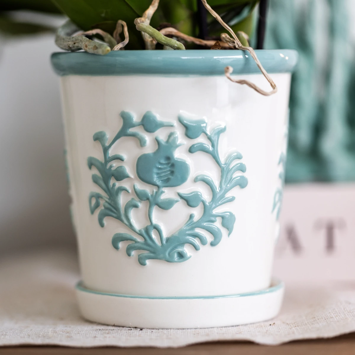 Kolibri Home I Malaga pot - Turquoise - Ø9cm by Kolibri Company