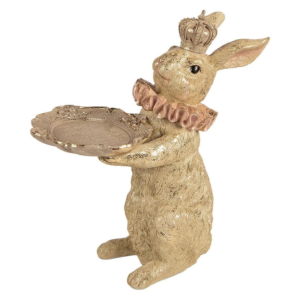 Dekorationsstatue Hase 31x20x33 cm Beige Kunststoff von Clayre & Eef.