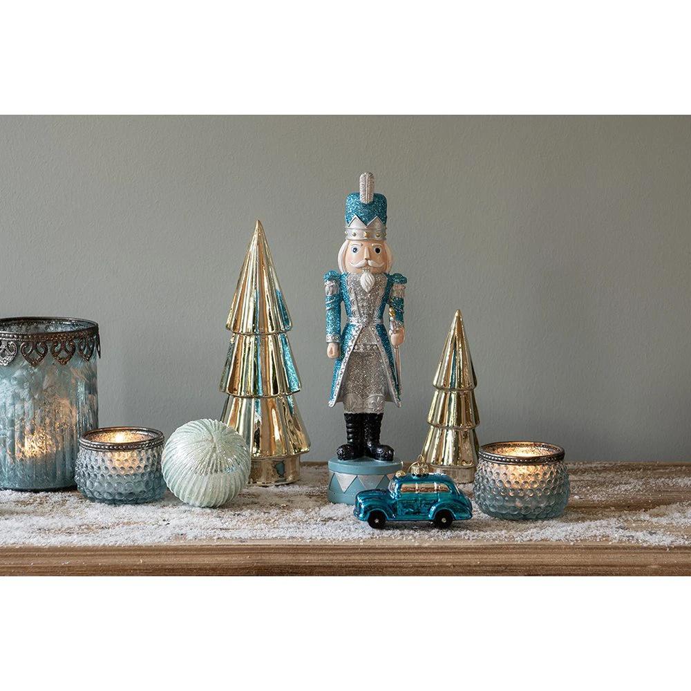 Weihnachtskugel-Set aus 2 Stück Ø 8 cm, grüne Weihnachtsdekoration aus Glas von Clayre & Eef.