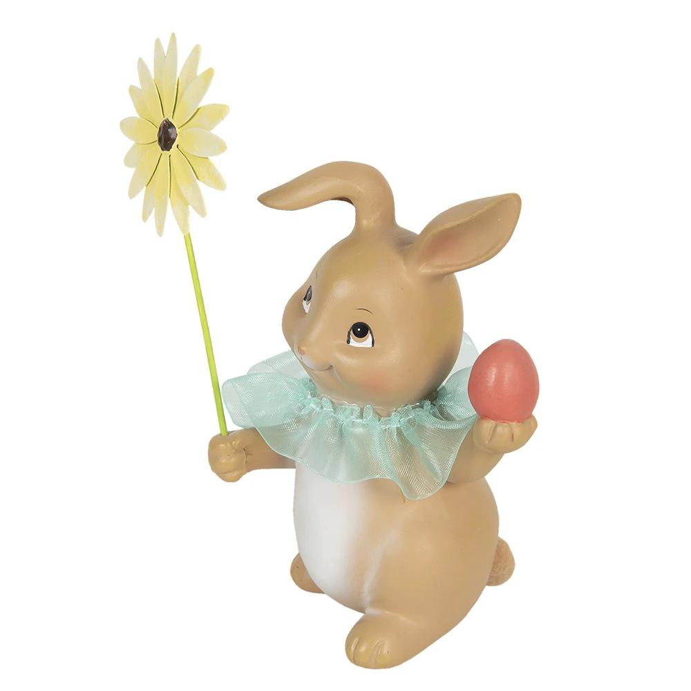 Dekorationshase mit Blume 11x9x15 cm von Clayre & Eef.